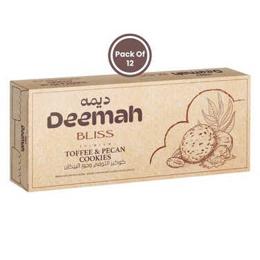 Deemah Toffee &amp; Pecan Cookies, 85g x12