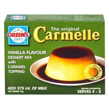 Green's Carmelle Vanilla Flavour Dessert Mix with Caramel Topping 70g