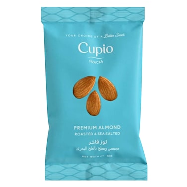 Cupio Premium Almond Roasted &amp; Sea Salted, 40g