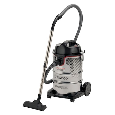 Kenwood Multiclean Wet &amp; Dry Vacuum Cleaner VWD80.000BM &ndash; 1500W &ndash; 25L Liquid Capacity &ndash; 30L Dry Capacity &ndash; Stainless Steel &amp; Black
