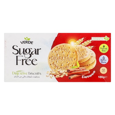 Verde - Sugar Free Cinnamon Digestive Biscuit 180g