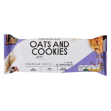 Lino - Protein Bar Oats &amp; Cookies With Chocolate 70g