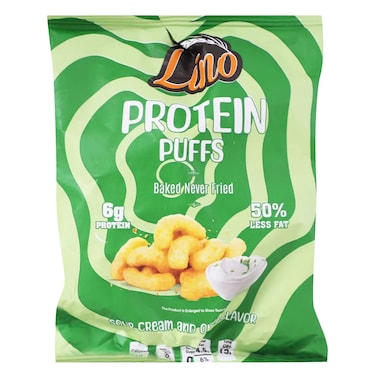 Lino - Protein Puffs Sour Cream &amp; Onion Flavor 30g