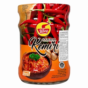 ULEG - Sambal Kemiri, Hot Chilli Paste With Candlenuts (Indian Walnuts) 180g