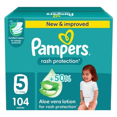 Pampers Super Hero Pants Diapers &ndash; Size 5 &ndash; 104 Pieces &ndash; Giant Box