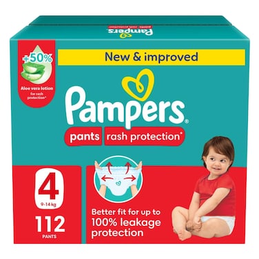 Pampers  Pants Diapers &ndash; Size 4 &ndash; 112 Pieces &ndash; Giant Box