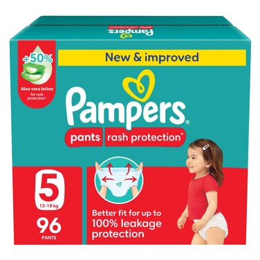 Pampers  Pants Diapers &ndash; Size 5 &ndash; 96 Pieces &ndash; Giant Box