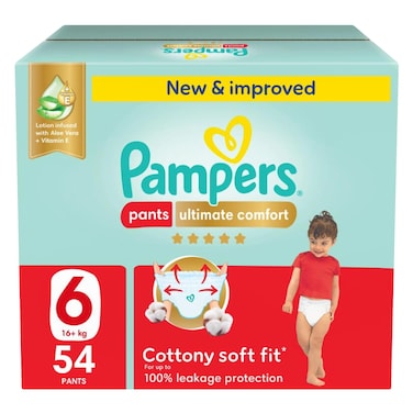 Pampers Premium Care Pants Diapers &ndash; Size 6 &ndash; 54 Pieces &ndash; Giant Box