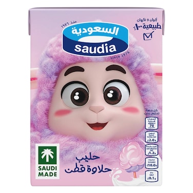 السعودية - حليب قليل الدسم بنكهة غزل البنات 125 مل