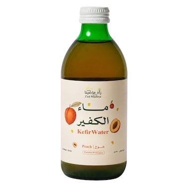 زاد ماضينا – ماء كفير عضوي بنكهة الخوخ – 330 مل