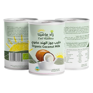 Zad Madina Organic Coconut Milk, 400ml