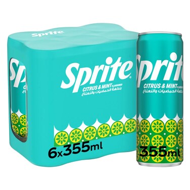 Sprite Soft Drink &ndash; Citrus &amp; Mint &ndash; 6 &times; 355 ml Cans