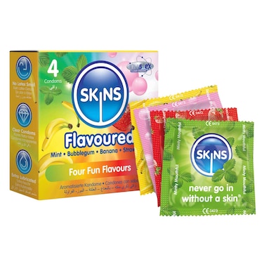 Skins Flavours Condoms, 4 Condoms