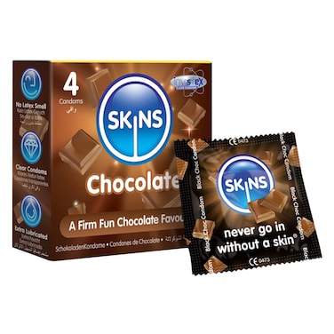 Skins Chocolate Condoms, 4 Condoms