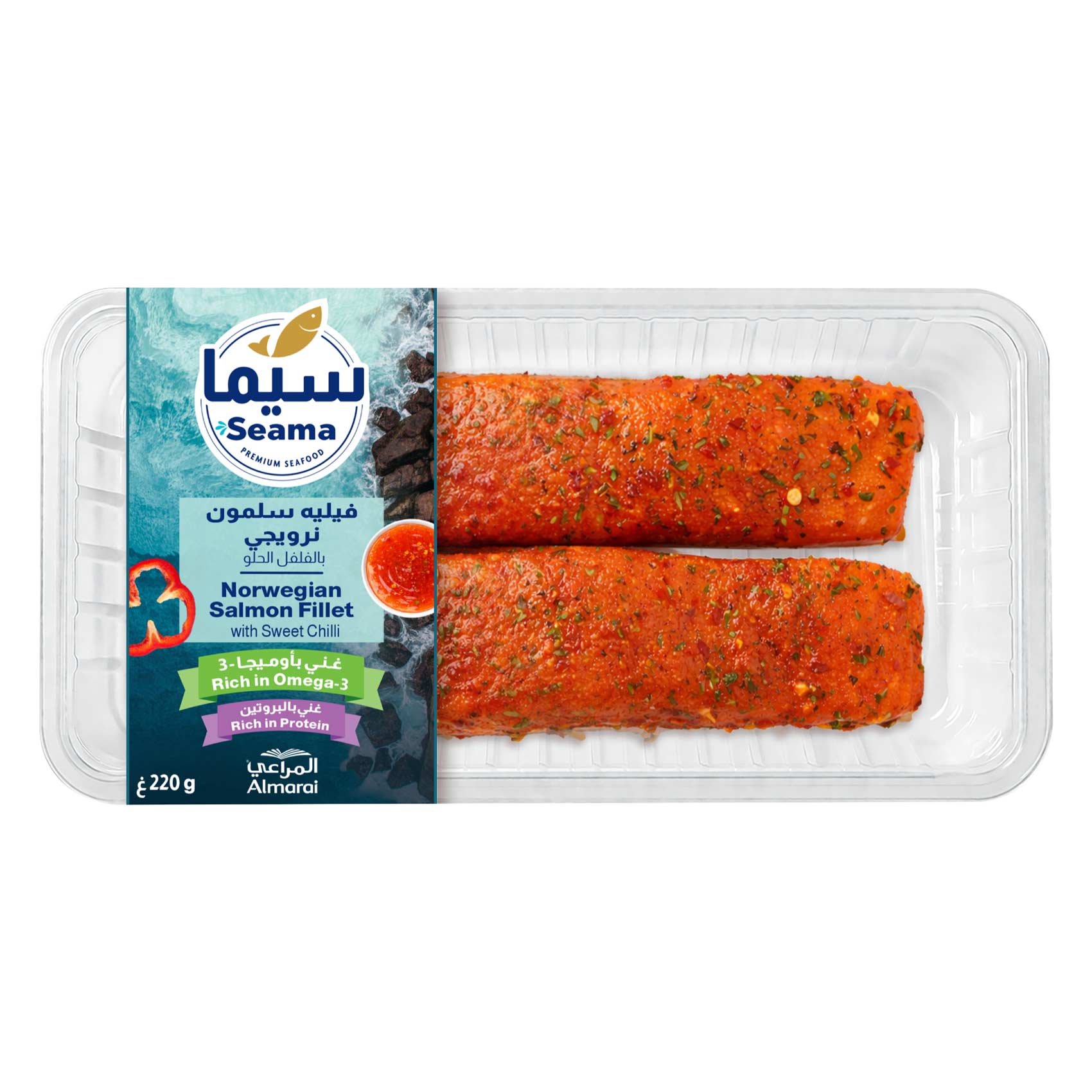 سيما فيليه سلمون بالفلفل الحلو، 220 جرام