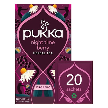 Pukka Organic Night Time Berry Herbal Tea &ndash; 20 Tea Bags &times; 1.6 g