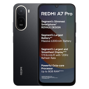 شاومي ريدمي A7 Pro – هاتف ذكي – 64 جيجابايت + 4 جيجابايت رام – 4G – أسود