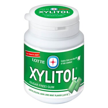 Lotte Xylitol Lime Mint Sugar Free Gum 58g