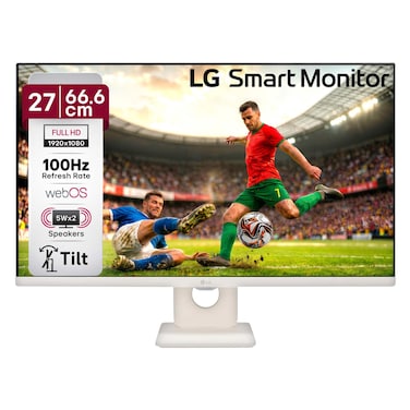 إل جي - شاشة ذكية 27 بوصة، Full HD، IPS، بنظام webOS، مكبرات صوت مدمجة، 27U511SA-W.AMI