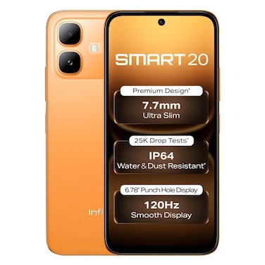 إنفينيكس - سمارت 20، 64 جيجابايت سعة الذاكرة الداخلية، 4 جيجابايت سعة الرام، 4G، برتقالي