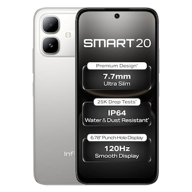 إنفينيكس - سمارت 20، 64 جيجابايت سعة الذاكرة الداخلية، 4 جيجابايت سعة الرام، 4G، تيتانيوم