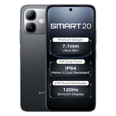 إنفينيكس - سمارت 20، 128 جيجابايت سعة الذاكرة الداخلية، 4 جيجابايت سعة الرام، 4G، أسود