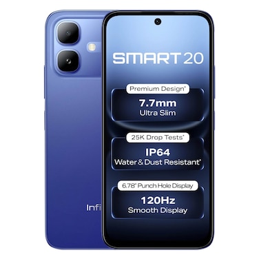إنفينيكس - سمارت 20، 128 جيجابايت سعة الذاكرة الداخلية، 4 جيجابايت سعة الرام، 4G، أزرق