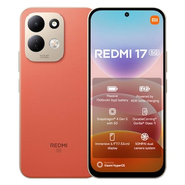 شاومي ريدمي 17 – 128 جيجابايت – ذاكرة RAM سعة 4 جيجابايت – 5G – برتقالي