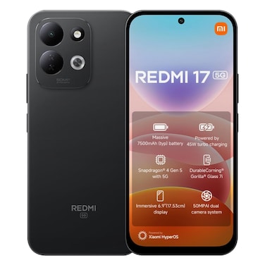 شاومي ريدمي 17 – 128 جيجابايت – ذاكرة RAM سعة 4 جيجابايت – 5G – أسود