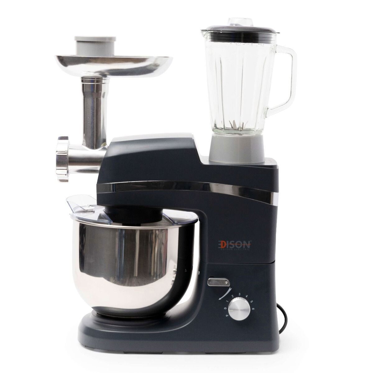 Buy Edison Electric Mixer, 6 Functions, 6.5 Liters, 1000 Watts - Dark ...
