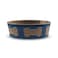 Tarhong Bone Emboss Pet Bowl, Indigo, Large, 8.5" x 8.5" x 2.6