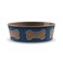 Tarhong Bone Emboss Pet Bowl, Indigo, Large, 8.5" x 8.5" x 2.6