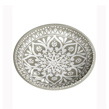 Tarhong Boho Medallion Saucer, Taupe, 5.2" x 5.2" x 1.1