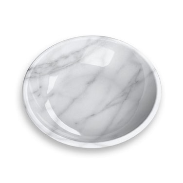 Tarhong Carrara Marble Saucer, 5.2" x 5.2" x 1.1