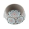 Tarhong Carmel Medallion Pet Bowl, Grey, Medium, 7.1" x 7.1" x 2.8