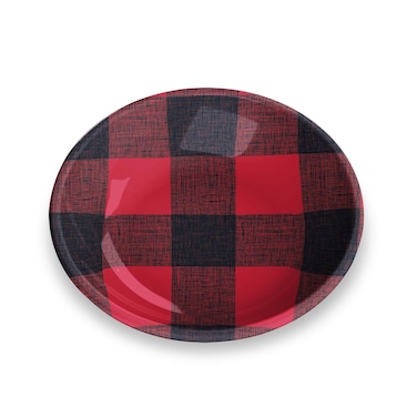 Tarhong Check Pet Saucer, 5.2" x 5.2" x 1.1