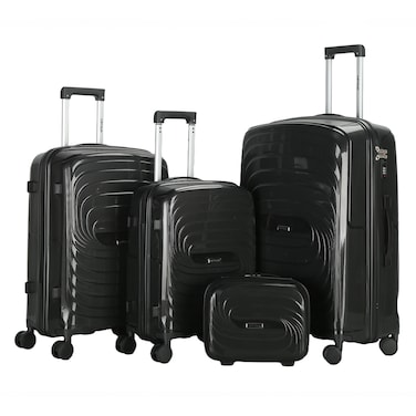 مجموعة حقائب سفر VIPTOUR مكونة من 4 قطع من حقيبة سفر ناعمة من البولي بروبيلين بسحاب قوي 14/20/24/28 بوصة