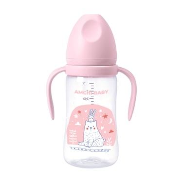 Feeding Bottle with Handle 300ml 3+months-Pink