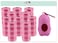 Amchi Baby Disposable Scented Bags pack of 10 rolls/200 Bags with Dispenser- Pink