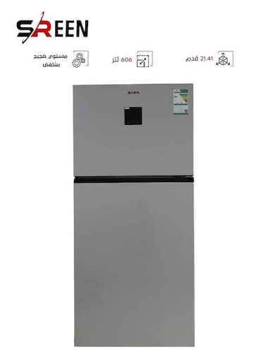 ثلاجة باب مزدوج 21.41 قدم 606 لتر SRTM-605NF فضي (غير شامل التركيب)