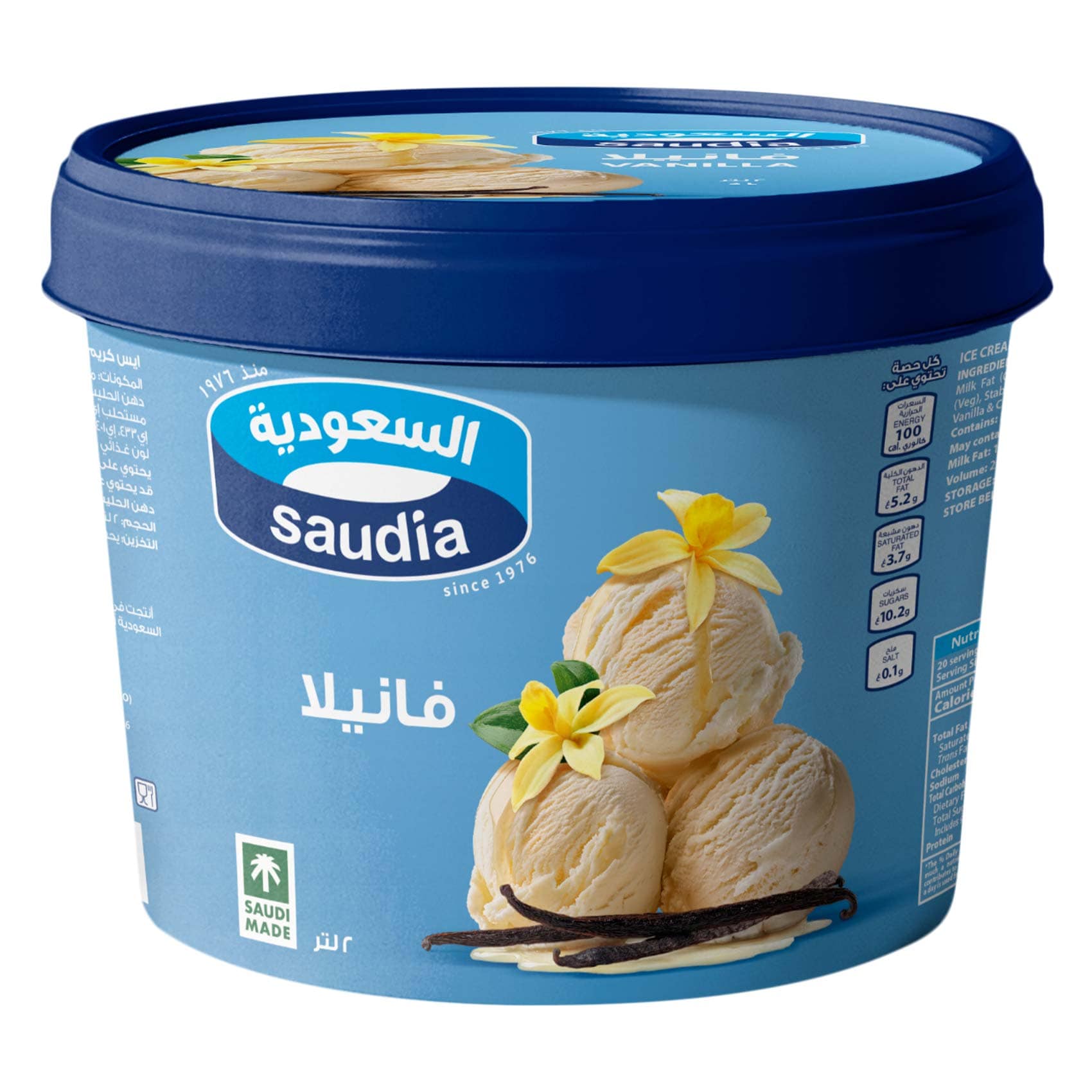 السعودية ايسكريم فانيلا 2 لتر