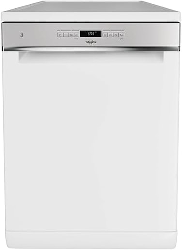 Whirlpool Freestanding Dishwasher, White, 60x59x85cm, 14 Place Settings, 6th Sense Technology, Third Rack, Auto Door Opening, 43 dB (Installation Not Included)