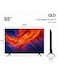 تلفزيون QLD الذكي بدون إطار مقاس 55 بوصة بتقنية DLED ودقة 4K UHD مع نظام WebOS Hub، ونسبة تباين 3000:1 وزاوية رؤية 176 درجة، QLDT-55S4KW1
