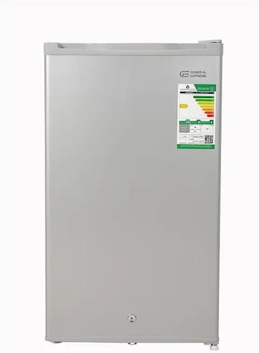 GS General Supreme Single Door Refrigerator, 3.25 Feet, 92 Liter, GS120MS, Silver (Installation Not Included)