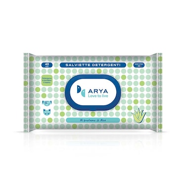 مناديل مبللة برائحة الصبار من آريا، 40 منديل
