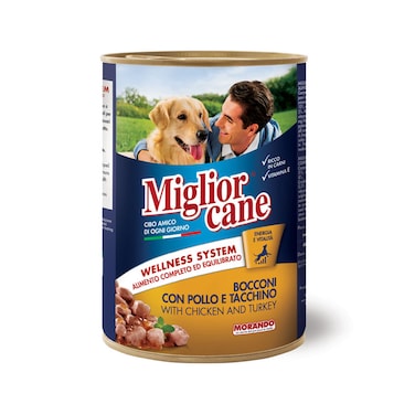 Miglior Cane Chunks with Chicken and Turkey Canned Dog Food - 405 g