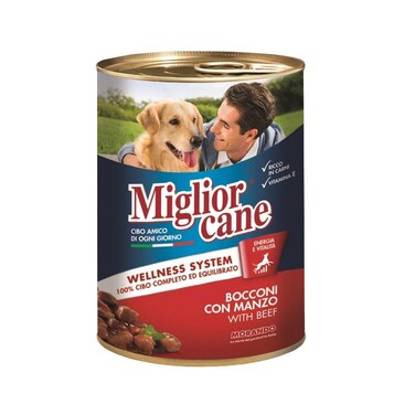 Miglior Cane Chunks Beef Canned Dog Food - 405 g