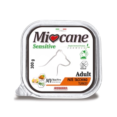 Miocane Sensitive Pate with Turkey Medium Wet Dog Food - 300 g