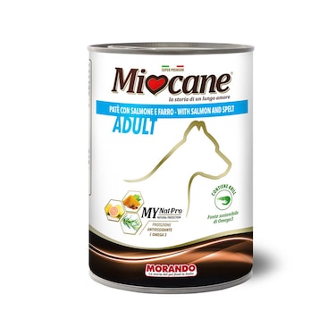 Miocane Pate with Salmon and Spelt Canned Dog Food - 400 g