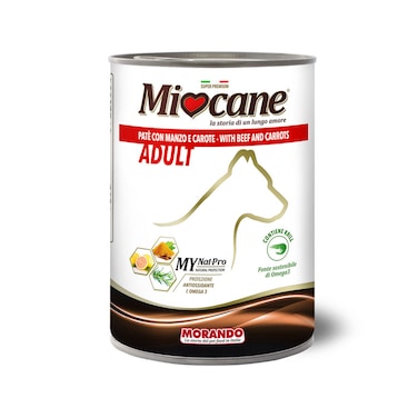Miocane Pate with Beef and Carrots Canned Dog Food - 400 g
